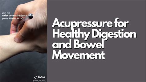 Acupressure For Healthy Digestion And Bowel Movement Youtube