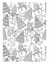 Trees Snowmen sketch template