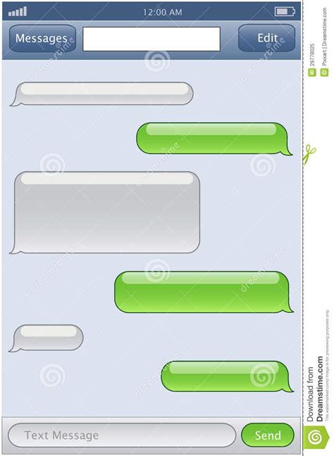 Phone Chat Template Stock Vector Illustration Of