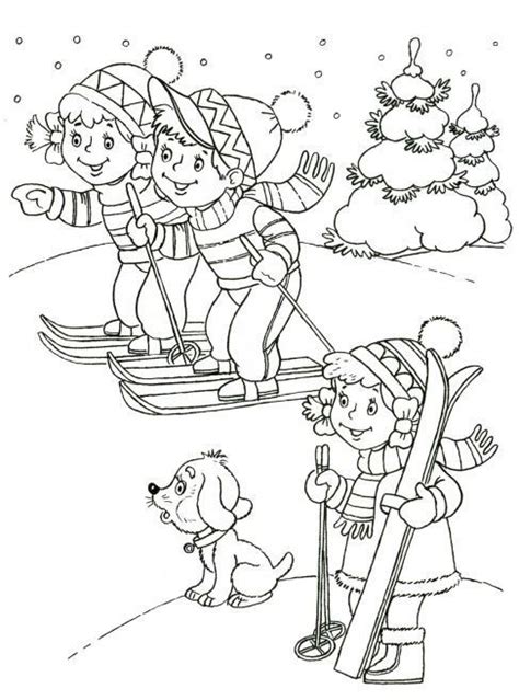 winter coloring page  kid  crafts  worksheets  preschool