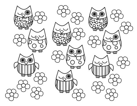 gambar owl printable coloring pages cute baby owls  rebanas rebanas