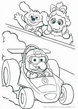 Coloring Babies Muppet Pages Muppets Printable Toddler Racing Kids Elmo Book Color Disney Kidzone Riding Cart Pdf Gonzo Info Baby sketch template