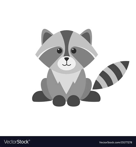 cute cartoon raccoon royalty  vector image raccoon illustration