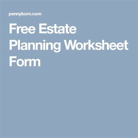 estate planning worksheet form estate planning estate planning