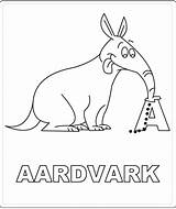 Coloring Aardvark Pages Printable Animals Animal Color Town Sheet Choose Board Animalstown sketch template