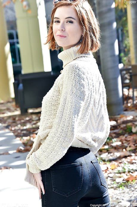 Short Haired Redhead In A Cozy Sweater Flashing Her Tits