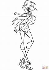 Winx Musa Coloring Pages Club Printable Paper Categories sketch template