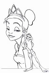 Coloring Disney Princess Pages Tiana Printable sketch template