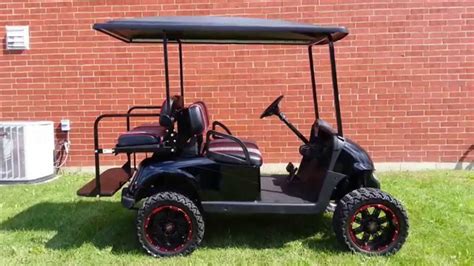 cmp  edition custom ezgo rxv golf cart lifted  black body custom seats  youtube