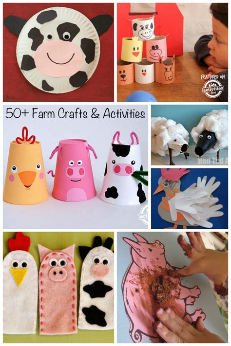fun farm animal crafts  preschool  kids activities blog