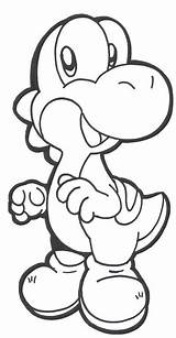 Yoshi Coloring Pages Baby Mario Super Printable Print Kids Color Cute Drawing Cartoon Colouring Sheets Nintendrawer Lineart Books Do Bros sketch template