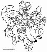 Toy Coloring Story Pages Buzz Lightyear Disney Zurg Colouring Kids Sheets Printable Rex Color Dog Hamm Slinky Toys Christmas Woody sketch template
