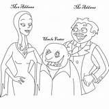 Addams Wednesday Morticia Uncle Mery5 sketch template