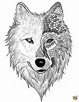 Loup Monstre Adulte Tableau Zentangle Colorier Lobo Coloriages Meilleures Ludinet Loups Tatuaje Adultes Tes Lobos Chien Crayon sketch template