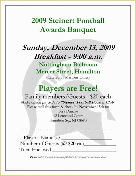 sports banquet program templates  heritagechristiancollege