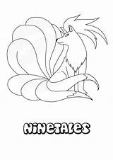 Coloring Pages Pokemon Ninetales sketch template