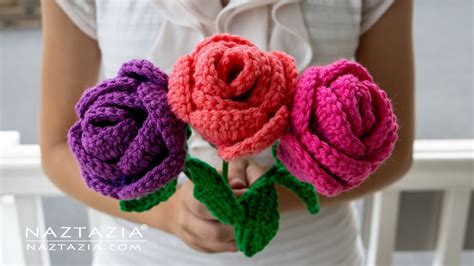 crochet rose flower bouquet tutorial    beautiful bouquet