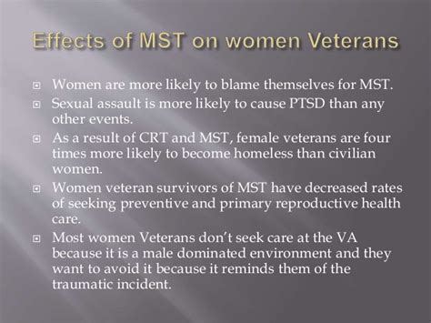 Female Veterans And Post Traumatic Stress Disorder