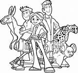 Coloring Kratts Wild Pages Kids Printable Print Team Birthday Color Bestcoloringpagesforkids Party Cartoon Animal Creature Visit Choose Board Coloringpages101 sketch template