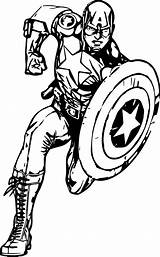Coloring Avengers Clipartmag Chibi Capitan Coloringhome Drucken Entscheidender Amerikas Schlag Mytopkid sketch template