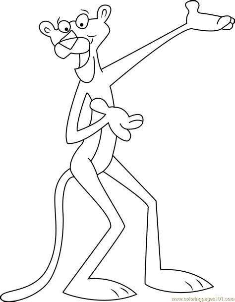 happy pink panther coloring page  kids   pink panther