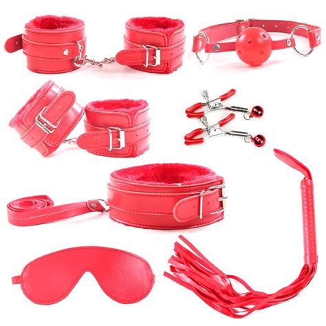 Red Bdsm 7 Pcs Sex Set The Naughty Nightstand