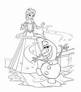 Frozen Coloring Color Kids Elsa Pages Olaf Print Beautiful Disney Characters Children sketch template