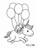 Unicorn Coloring Pages Printable Color Balloons Magical Kids Cute Ultimate Collection Top Fun Print Birthday Mermaid Sheets Flying Boyama Colouring sketch template