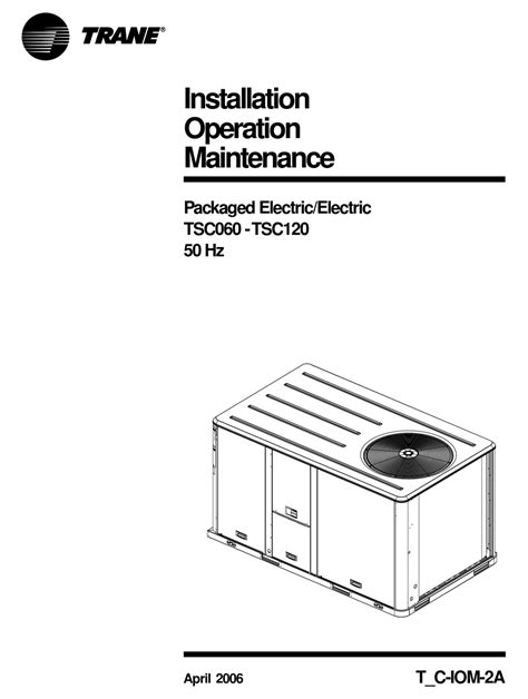 trane tsc installation operation maintenance   manualslib