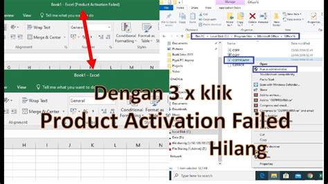 menghilangkan product activation failed  ms office youtube