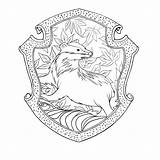 Hufflepuff Hogwarts Ravenclaw Gryffindor Pottermore Escudo Pride Colorir Slytherin Celebrando sketch template