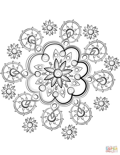 printable intricate flower coloring pages intricate design coloring
