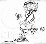 Umpire Royalty Baseball Outline Illustration Clipart Flying Past Rf Coloring Toonaday Getcolorings sketch template