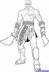 Kratos God War Coloring Pages Getcolorings Printable Drawing Color sketch template