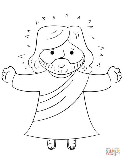 cartoon jesus coloring page  printable coloring pages