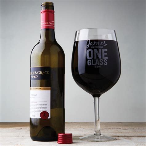 Personalised Giant Wine Glass Just One Glass Hardtofind Giant