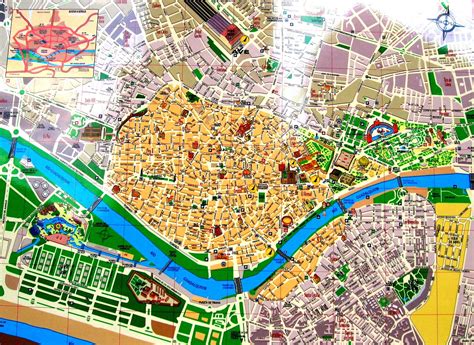 sevilla espana mapa sevilla central map tourist attractions madrid tourist el mapa