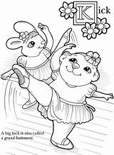 Coloring Ballet Pages Kids Sheets Dance Ballerina Book Colouring Animal Color Bunny Welcome Dover Publications Crafts Samples Abc Camp Baby sketch template