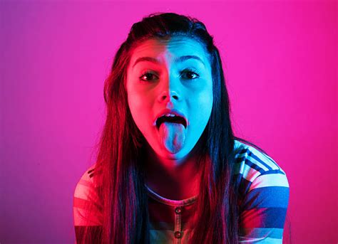 Royalty Free Sticking Out Tongue Teenage Girls Women Teenager Pictures
