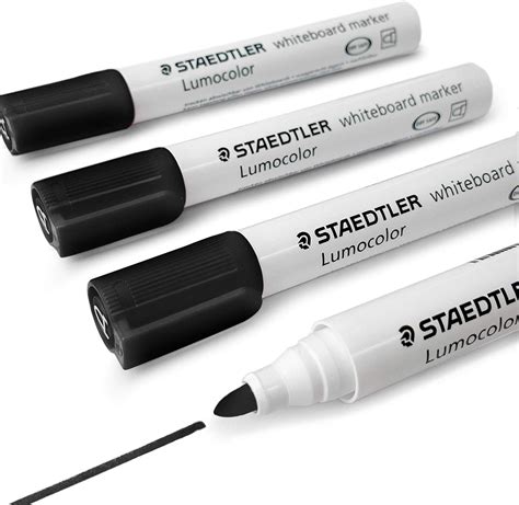 staedtler lumocolor whiteboard marker pens  dry erase correction  bullet tip pack