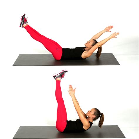 toe touch crunches total body no equipment workout popsugar