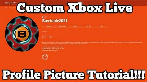 xbox  custom profile picture tutorial youtube