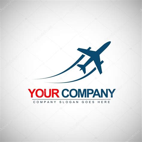 airplane logo stock vector  twindesigner