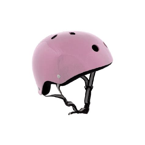 metallic pink helmet