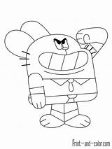 Gumball Coloring Pages Amazing Color Print Cartoon Printable Drawing Colouring Drawings Characters Easy 1200 Network Sheets Getcolorings Cool Getdrawings Visit sketch template