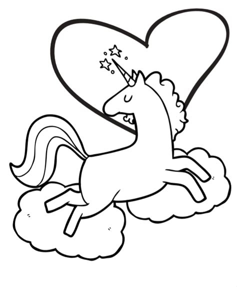 unicorn valentine coloring pictures