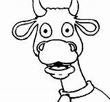 Cow Surprised Coloring Coloringcrew sketch template
