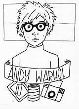 Warhol Coloring Andy Printable History Sheet Preview sketch template