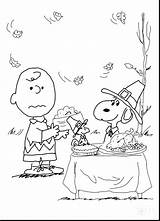 Coloring Pages Thanksgiving Snoopy Charlie Brown Printable Color Getcolorings Print sketch template