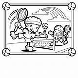 Coloring Pages Tennis Kids Sports Playing Clipart Children Sandbox Printable Play Book Template Library Popular Comments sketch template